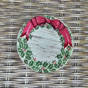 Vintage Red Satin & Tapestry Trinket Box Christmas Box
